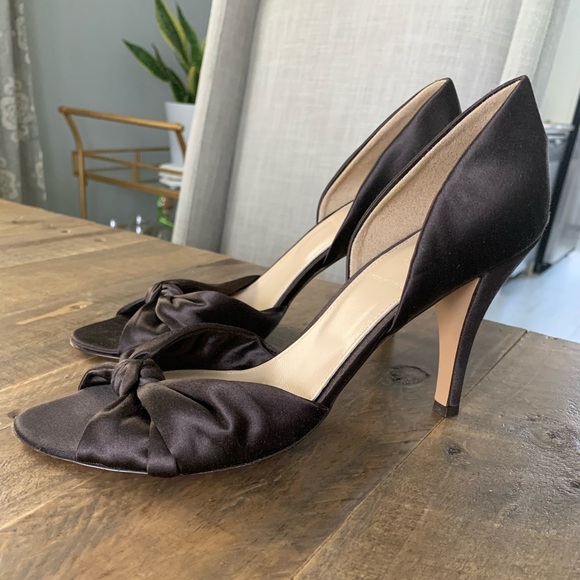 J crew brown satin D’Orsey pump - Picture 1 of 5